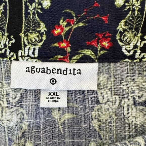 Agua Bendita Target Sundress 2XL Blue Botanical Floral - Picture 4 of 12